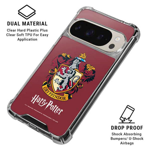 Wizarding World Harry Potter Gryffindor House Crest Pixel 9 Pro XL Clear Case